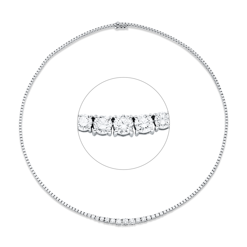Collier    aus 750/-18 Karat Weißgold mit 199 Diamanten 5
