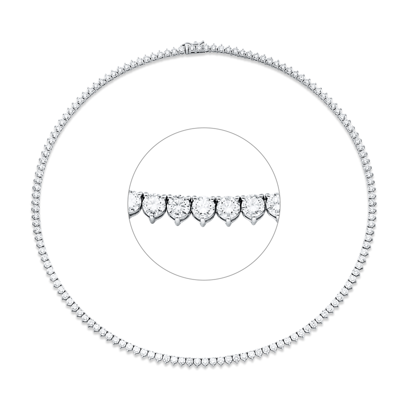 Collier    aus 750/-18 Karat Weißgold mit 139 Diamanten 12