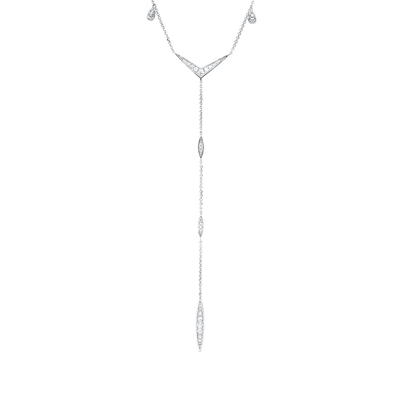 Collier    aus 750/-18 Karat Weißgold mit 42 Diamanten 0