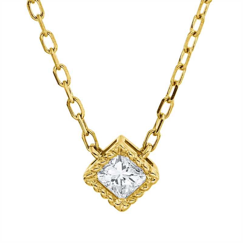 Collier    aus 750/-18 Karat Gelbgold mit 1 Diamant 0