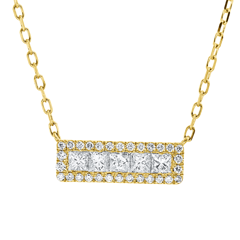 Collier    aus 750/-18 Karat Gelbgold mit 35 Diamanten 0