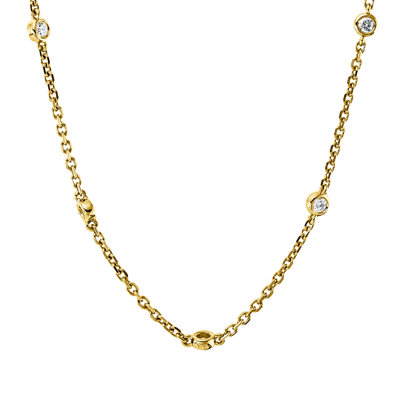 Collier    aus 750/-18 Karat Gelbgold mit 26 Diamanten 0