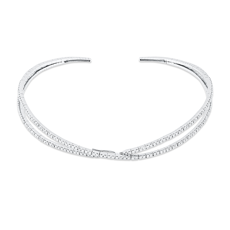 Collier    aus 750/-18 Karat Weißgold mit 188 Diamanten 3