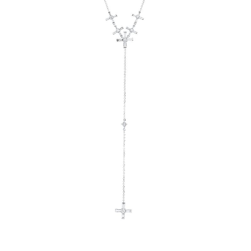 Collier    aus 750/-18 Karat Weißgold mit 33 Diamanten 0