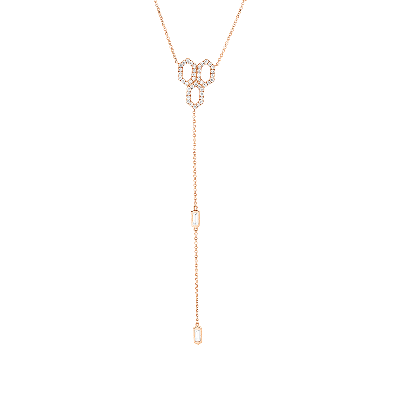 Collier    aus 750/-18 Karat Rotgold mit 48 Diamanten 0
