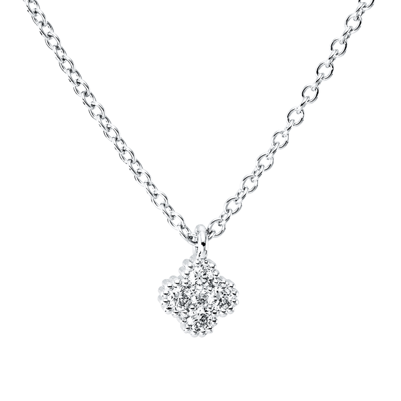 Collier    aus 750/-18 Karat Weißgold mit 5 Diamanten 0