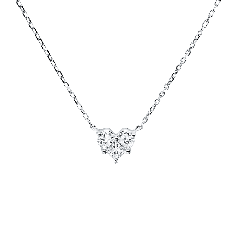 Collier    aus 750/-18 Karat Weißgold mit 3 Diamanten 0