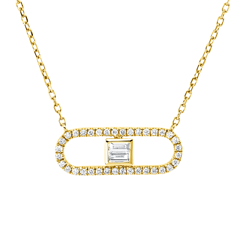 Collier    aus 750/-18 Karat Gelbgold mit 38 Diamanten 0
