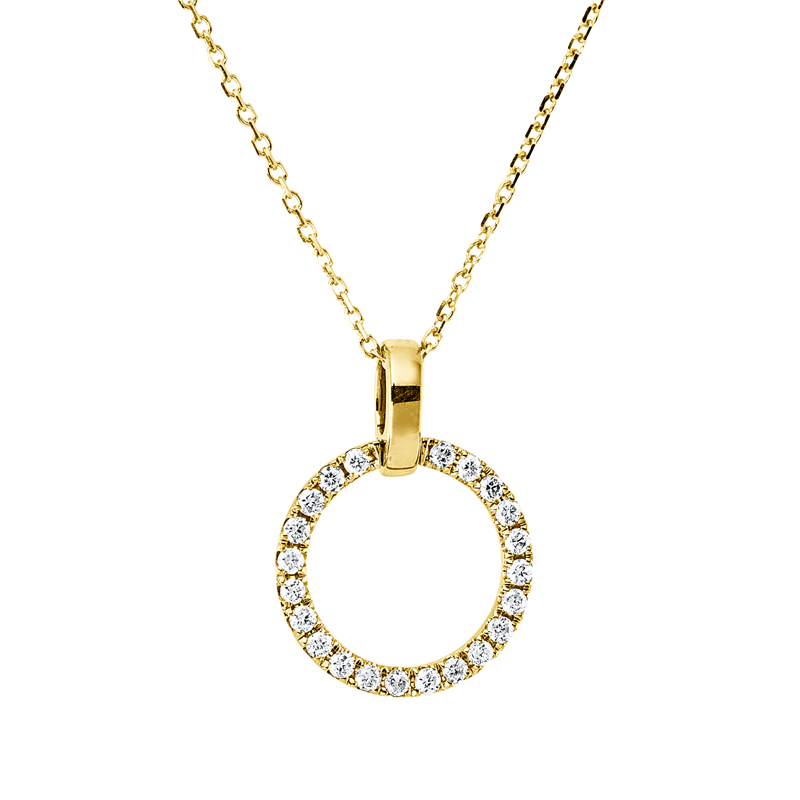 Collier    aus 750/-18 Karat Gelbgold mit 22 Diamanten 0
