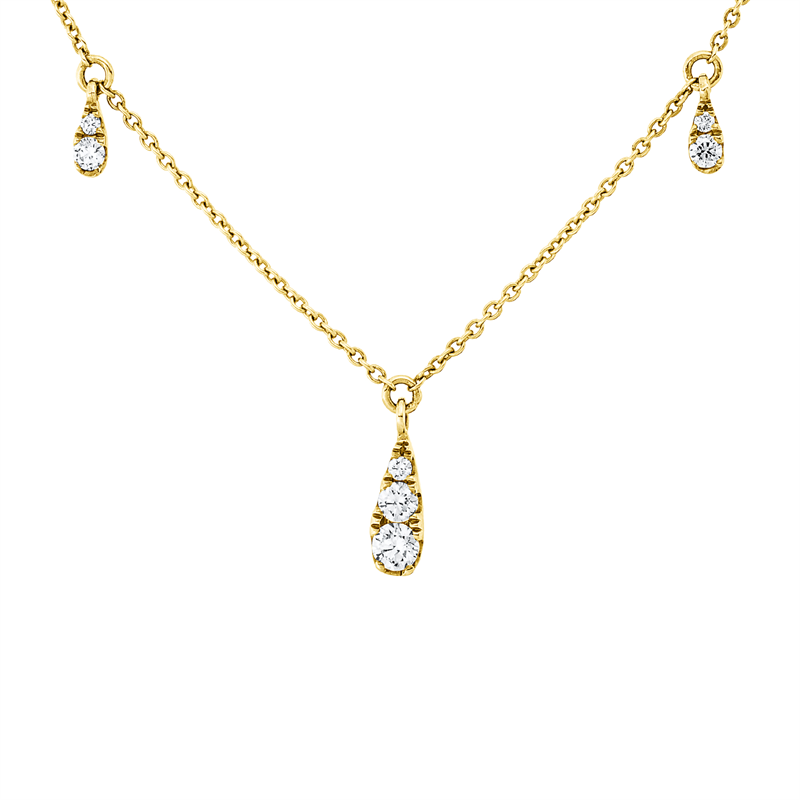 Collier    aus 750/-18 Karat Gelbgold mit 17 Diamanten 0