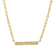 Collier    aus 750/-18 Karat Gelbgold mit 9 Diamanten 0
