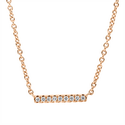 Collier    aus 750/-18 Karat Rotgold mit 9 Diamanten 0