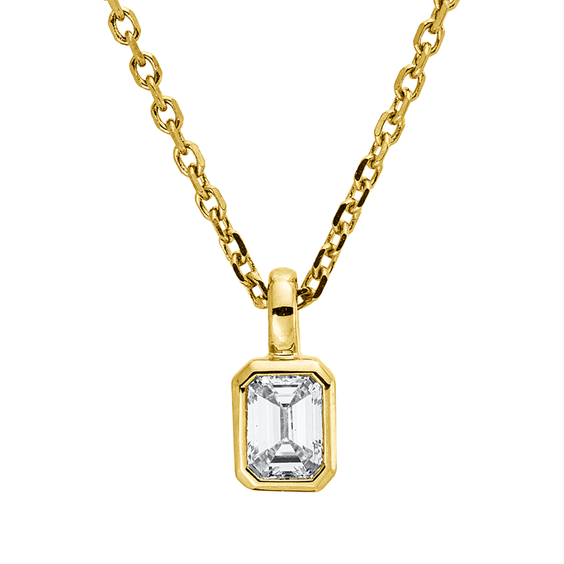 Collier    aus 750/-18 Karat Gelbgold mit 1 Diamant 0