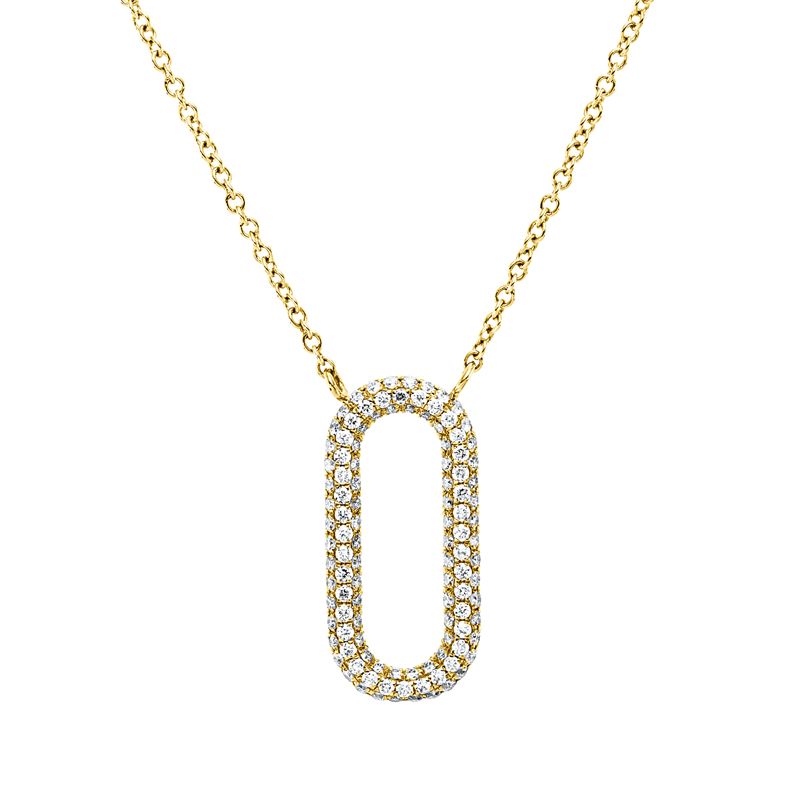 Collier    aus 585/-14 Karat Gelbgold mit 228 Diamanten 0