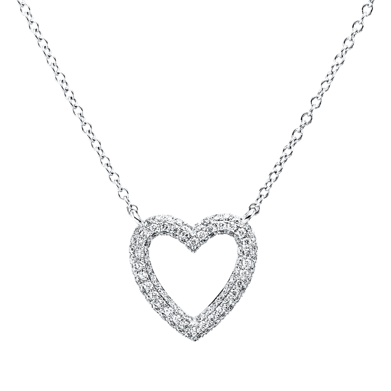 Collier    aus 750/-18 Karat Weißgold mit 136 Diamanten 0