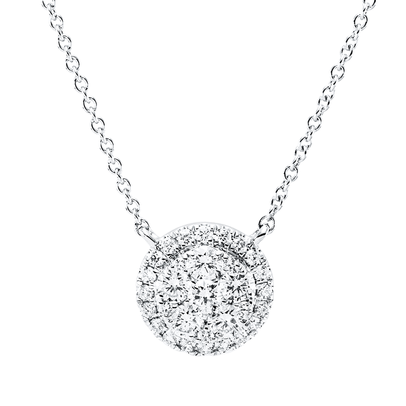 Collier    aus 750/-18 Karat Weißgold mit 33 Diamanten 0