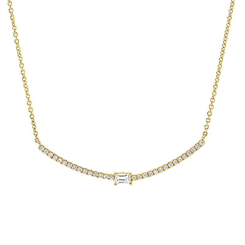 Collier    aus 750/-18 Karat Gelbgold mit 31 Diamanten 0