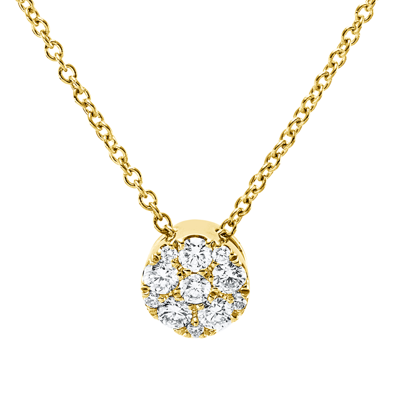 Collier    aus 750/-18 Karat Gelbgold mit 13 Diamanten 0