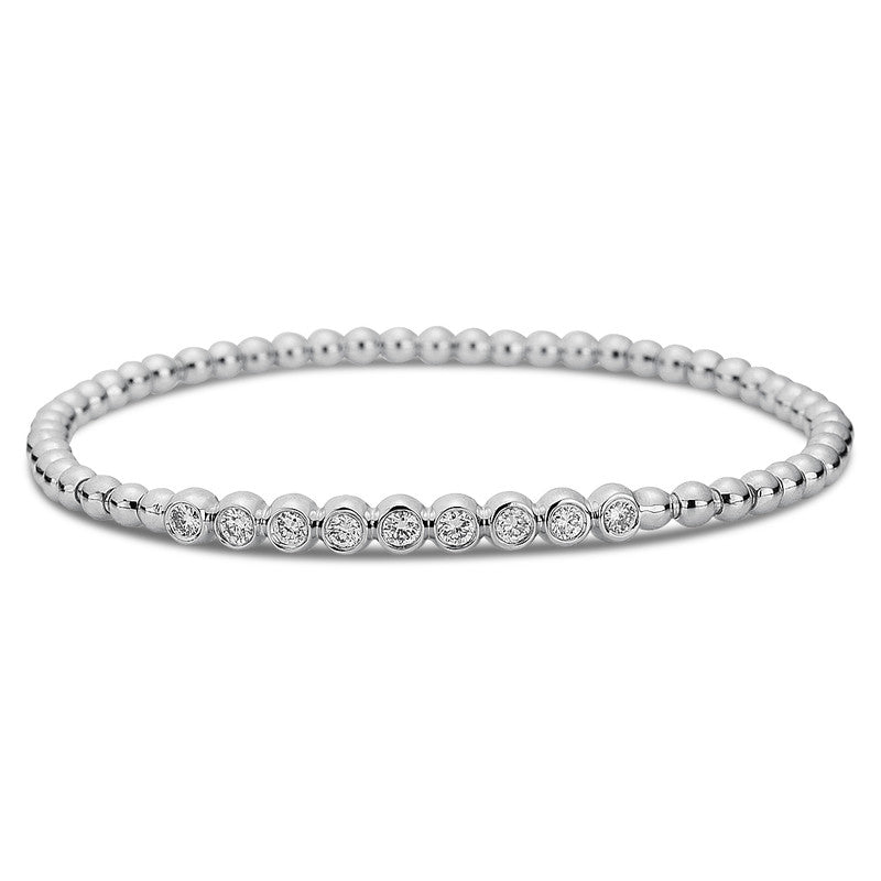 Armband    aus 750/-18 Karat Weißgold mit 9 Diamanten 0