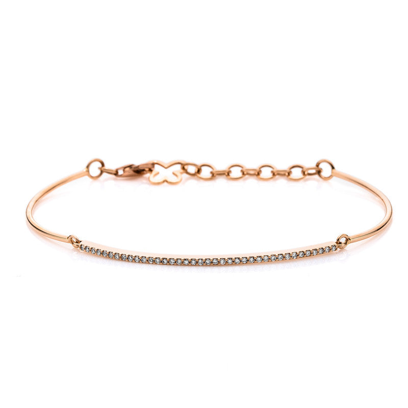 Armband    aus 750/-18 Karat Rotgold mit 38 Diamanten 0