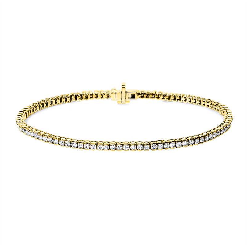 Armband    aus 750/-18 Karat Gelbgold mit 96 Diamanten 2 ct