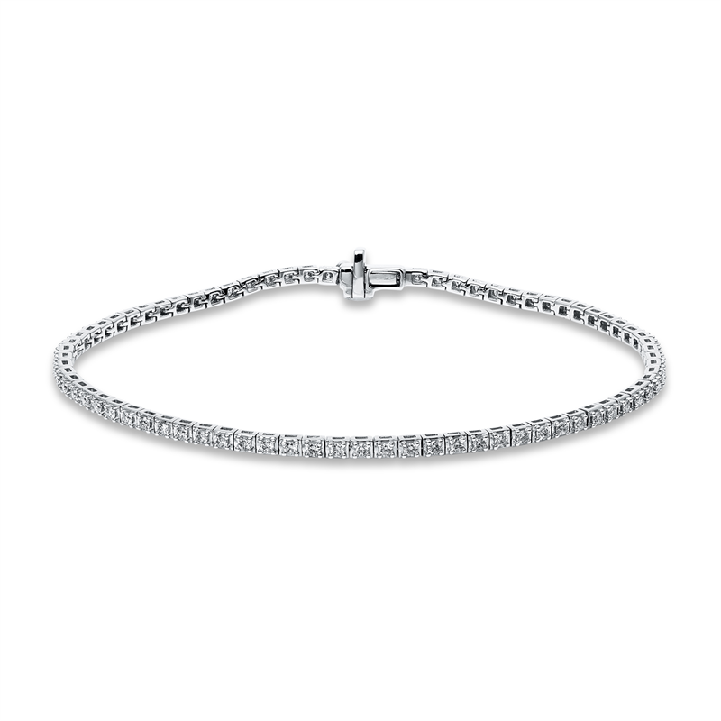 Armband    aus 750/-18 Karat Weißgold mit 77 Diamanten 1