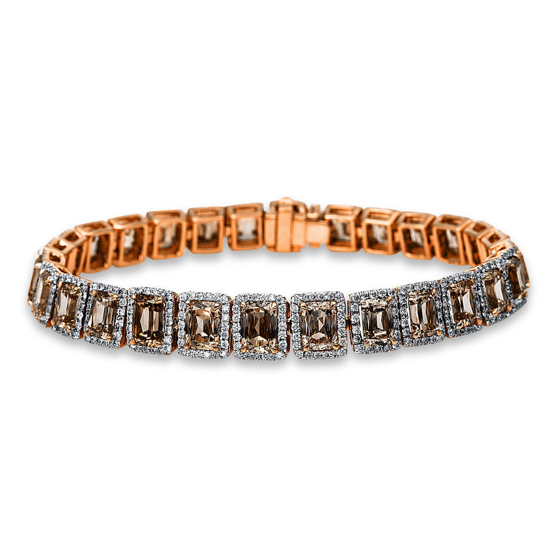Armband    aus 750/-18 Karat Rotgold mit 548 Diamanten 15