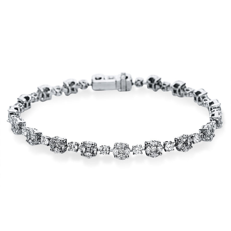 Armband    aus 750/-18 Karat Weißgold mit 114 Diamanten 5