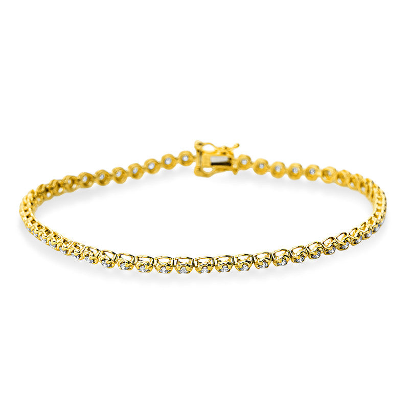 Armband    aus 750/-18 Karat Gelbgold / Weißgold mit 56 Diamanten 1 ct