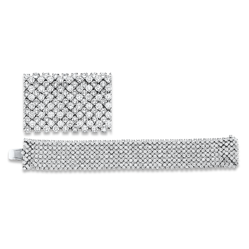 Armband    aus 750/-18 Karat Weißgold mit 586 Diamanten 50