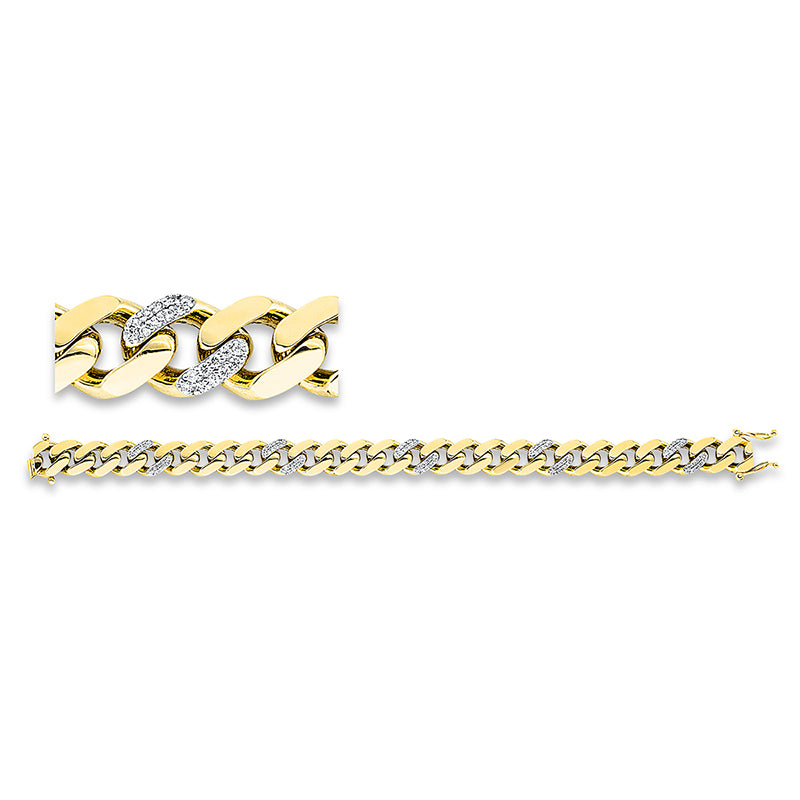 Armband    aus 750/-18 Karat Gelbgold / Weißgold mit 100 Diamanten 0