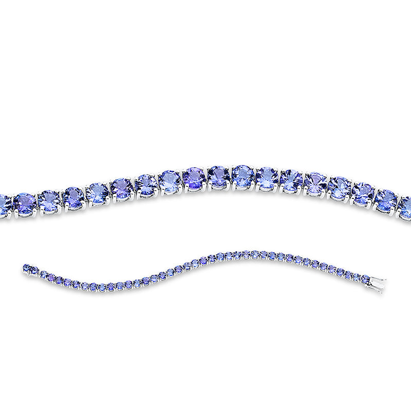 Armband mit Tansanit  aus 585/-14 Karat Weißgold  