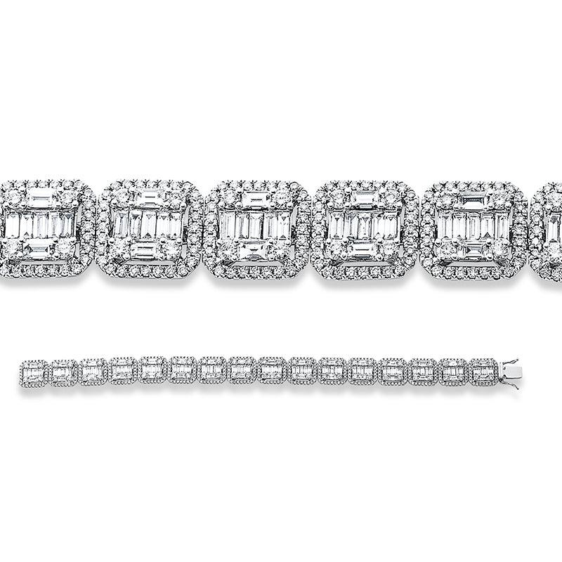 Armband    aus 750/-18 Karat Weißgold mit 624 Diamanten 9