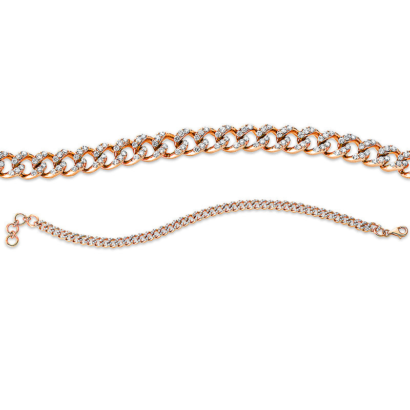 Armband    aus 750/-18 Karat Rotgold mit 282 Diamanten 1