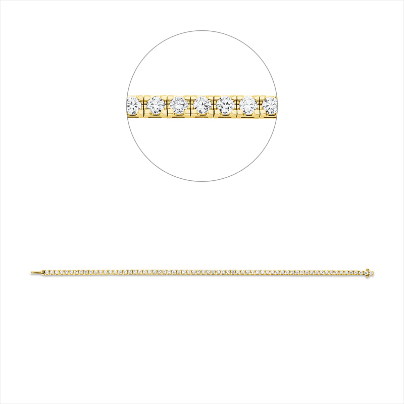 Armband    aus 750/-18 Karat Gelbgold / Weißgold mit 67 Diamanten 2