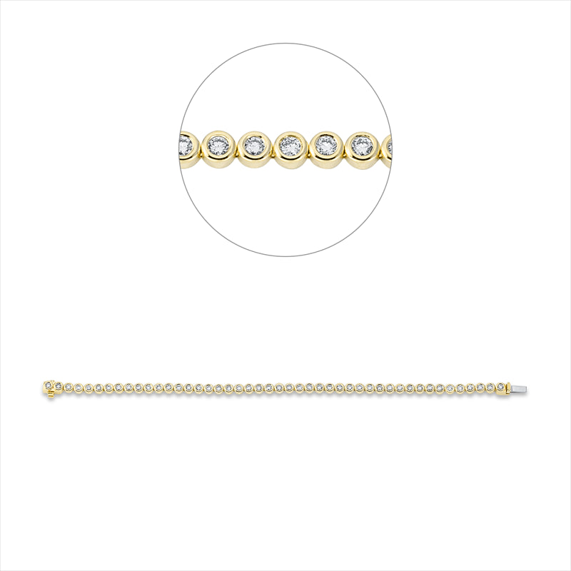 Armband    aus 750/-18 Karat Gelbgold mit 46 Diamanten 2 ct