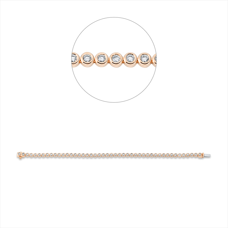 Armband    aus 750/-18 Karat Rotgold mit 46 Diamanten 2 ct