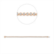 Armband    aus 750/-18 Karat Rotgold mit 46 Diamanten 2 ct