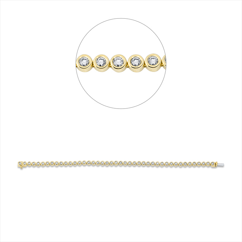 Armband    aus 750/-18 Karat Gelbgold mit 43 Diamanten 2