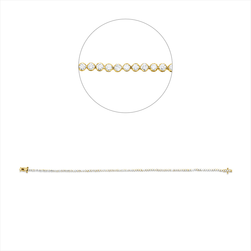 Armband    aus 750/-18 Karat Gelbgold mit 100 Diamanten 0