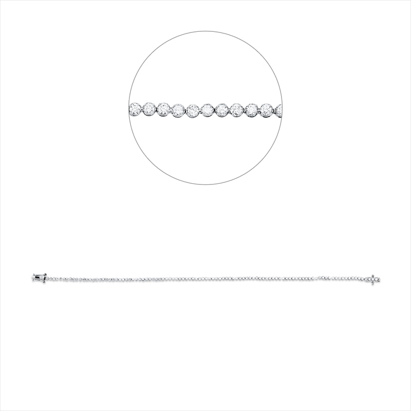 Armband    aus 750/-18 Karat Weißgold mit 100 Diamanten 0