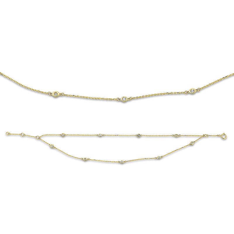 Armband    aus 750/-18 Karat Gelbgold mit 9 Diamanten 0