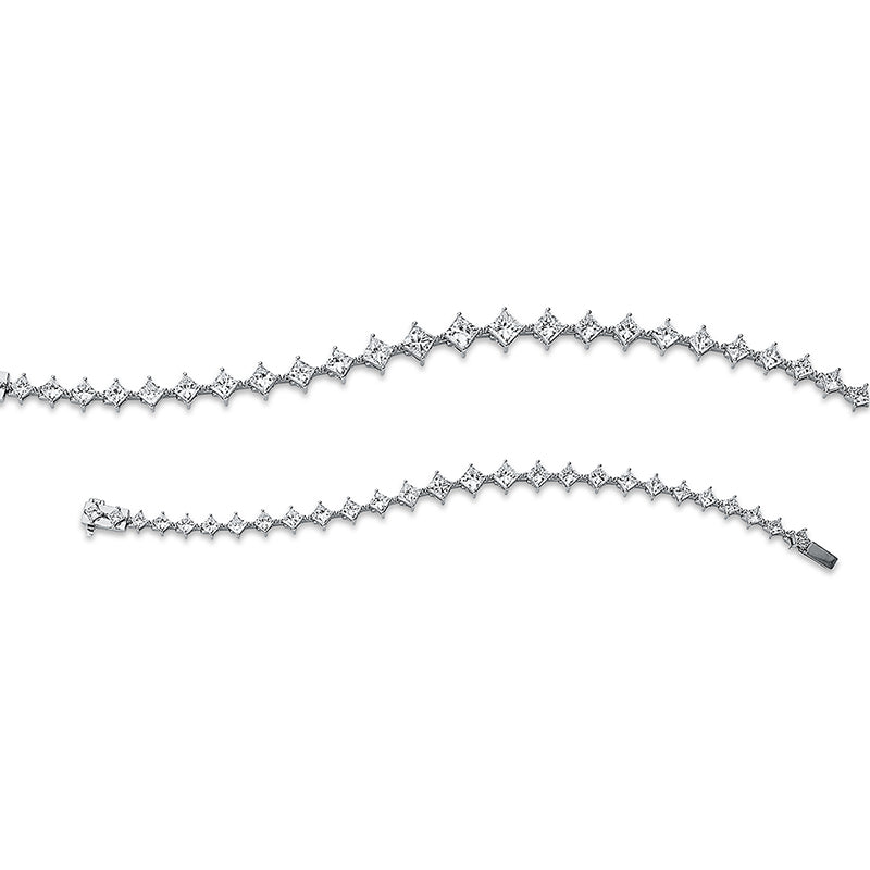 Armband    aus 750/-18 Karat Weißgold mit 27 Diamanten 9