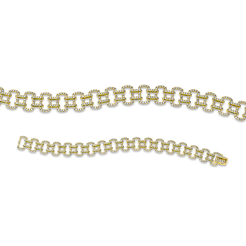 Armband    aus 750/-18 Karat Gelbgold mit 506 Diamanten 3