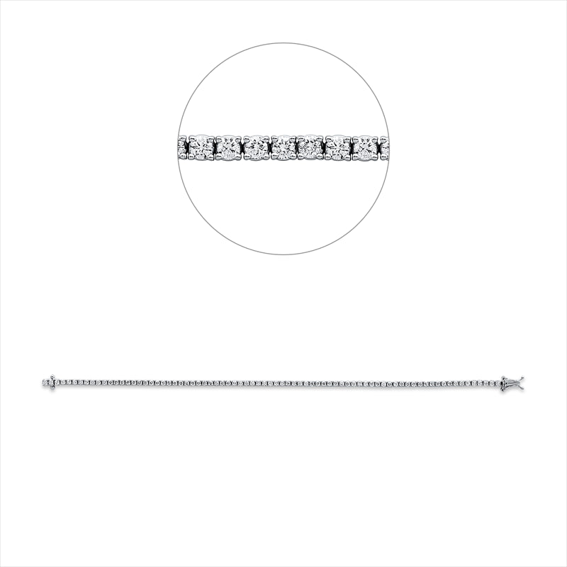 Armband    aus 750/-18 Karat Weißgold mit 77 Diamanten 2 ct