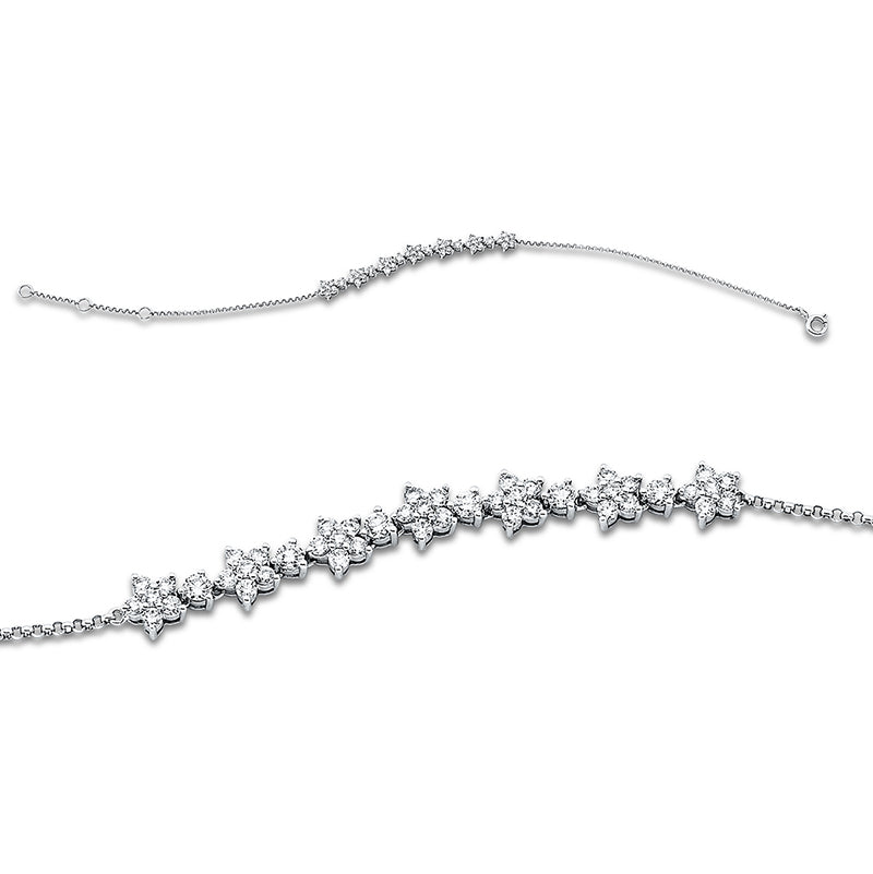 Armband    aus 750/-18 Karat Weißgold mit 48 Diamanten 0