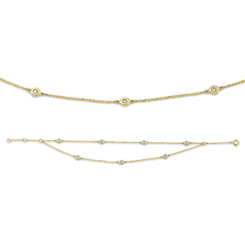 Armband    aus 750/-18 Karat Gelbgold mit 7 Diamanten 0