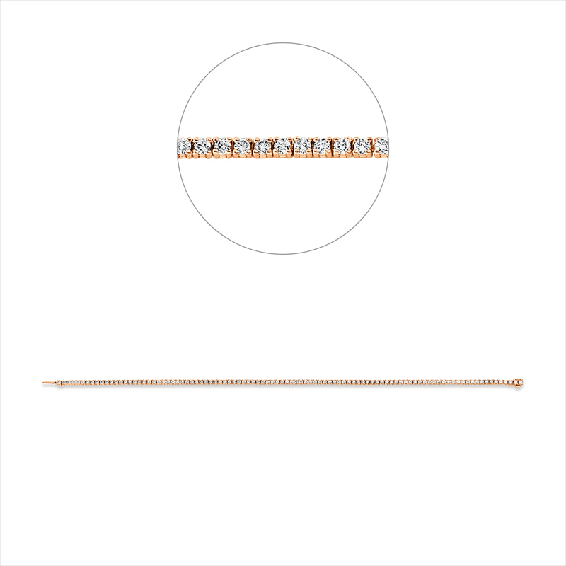 Armband    aus 750/-18 Karat Rotgold mit 98 Diamanten 1