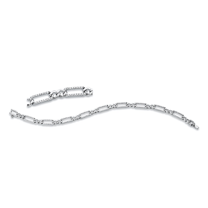 Armband    aus 750/-18 Karat Weißgold mit 180 Diamanten 1 ct