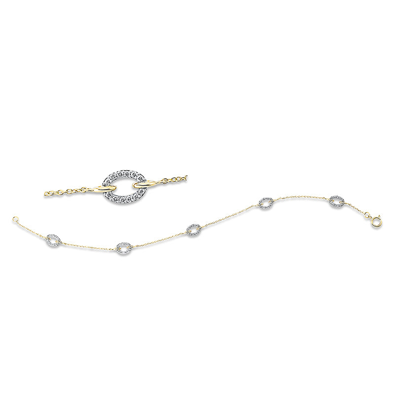 Armband    aus 750/-18 Karat Gelbgold mit 60 Diamanten 0